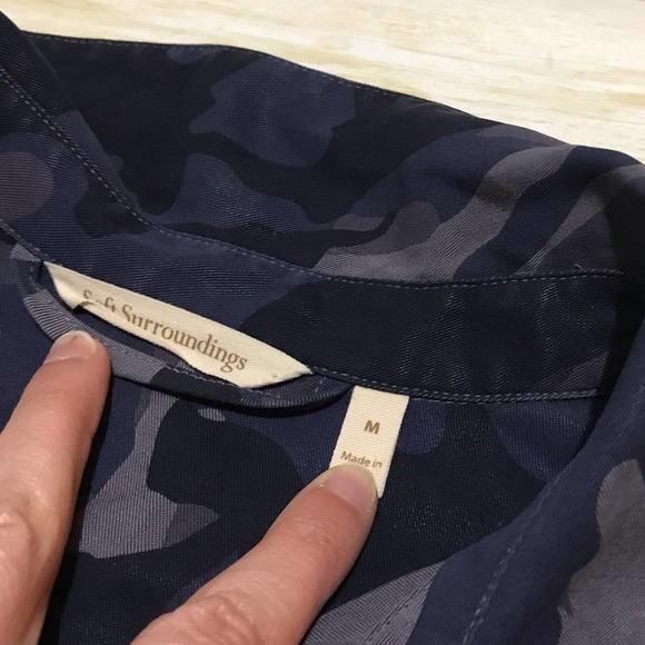 Soft Surroundings Camouflage Dress in Blue‎ and Gray - Picture 3 of 3